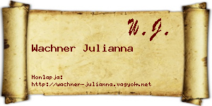 Wachner Julianna névjegykártya